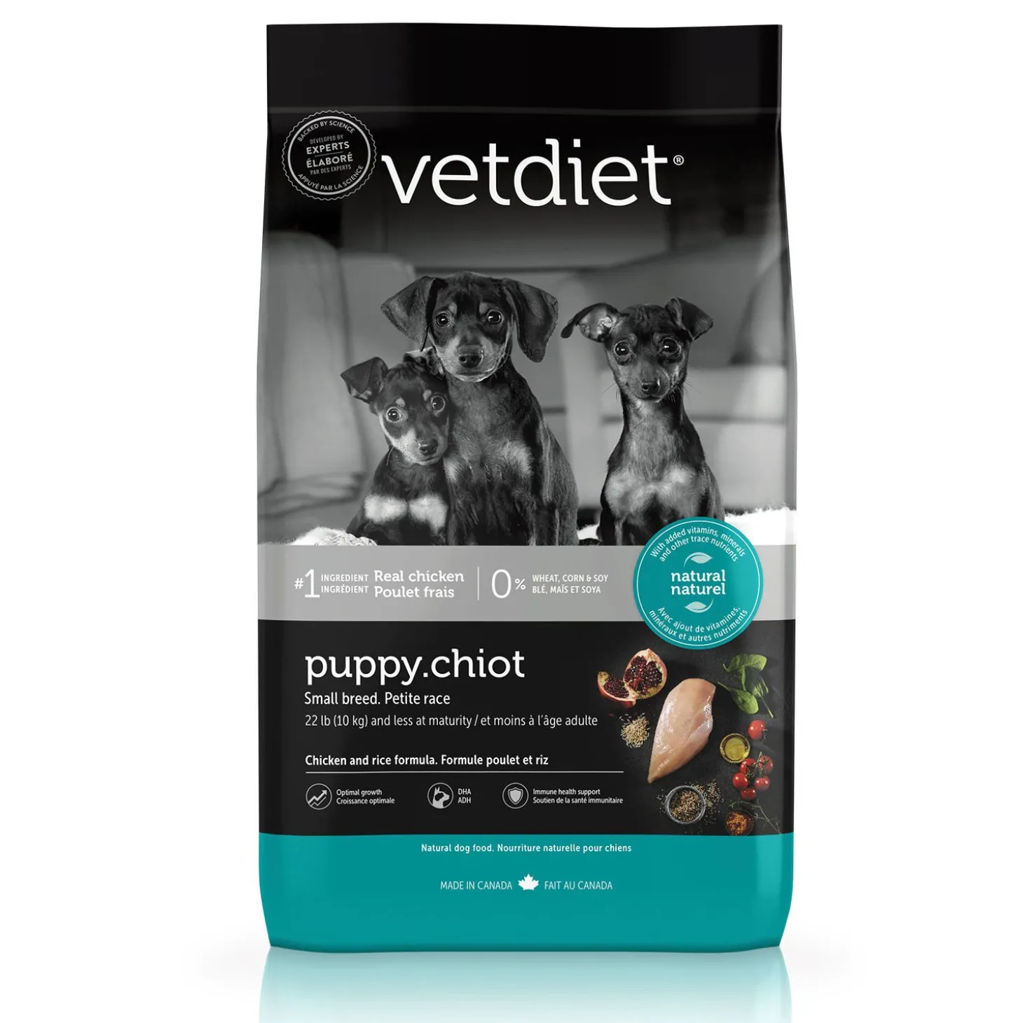 Chicken dry food for small breed puppy