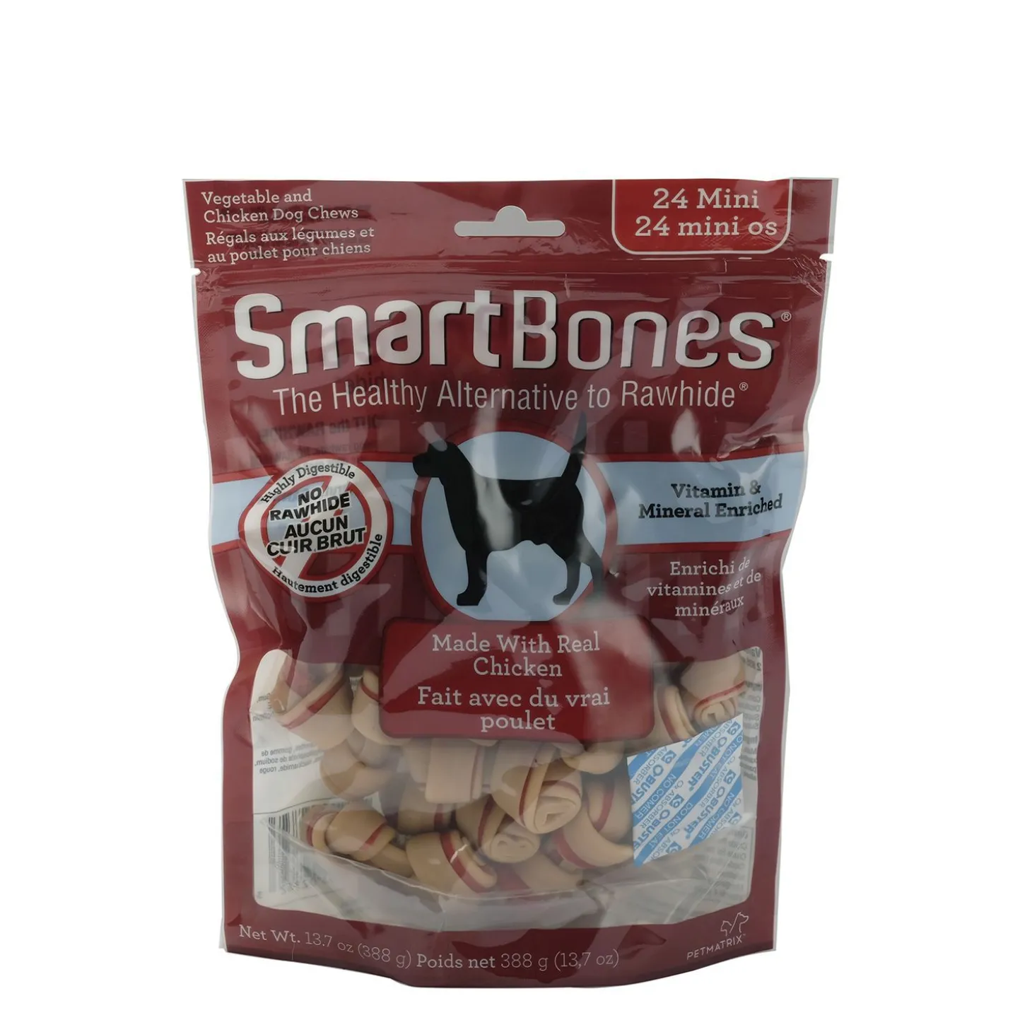 Chicken flavoured bones, 24 mini bones