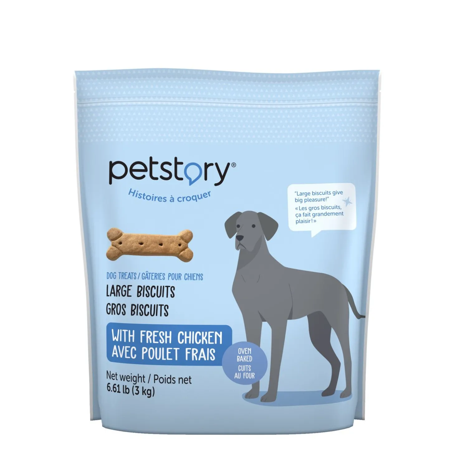 Chicken flavoured large biscuits for dogs