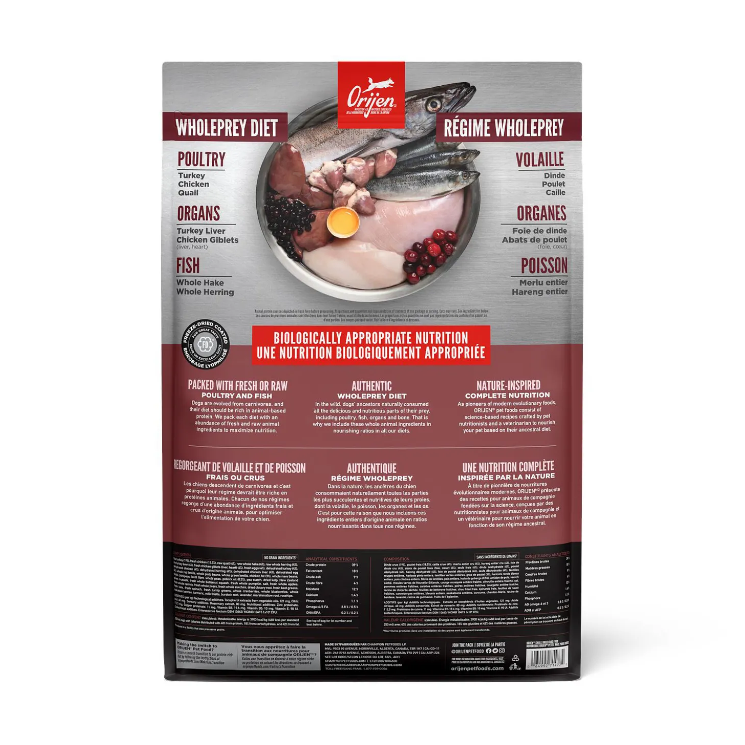 Chicken, Turkey, Quail and Wild-Caught Fish Dry Food for Small Breed Dogs, 4.5 kg
