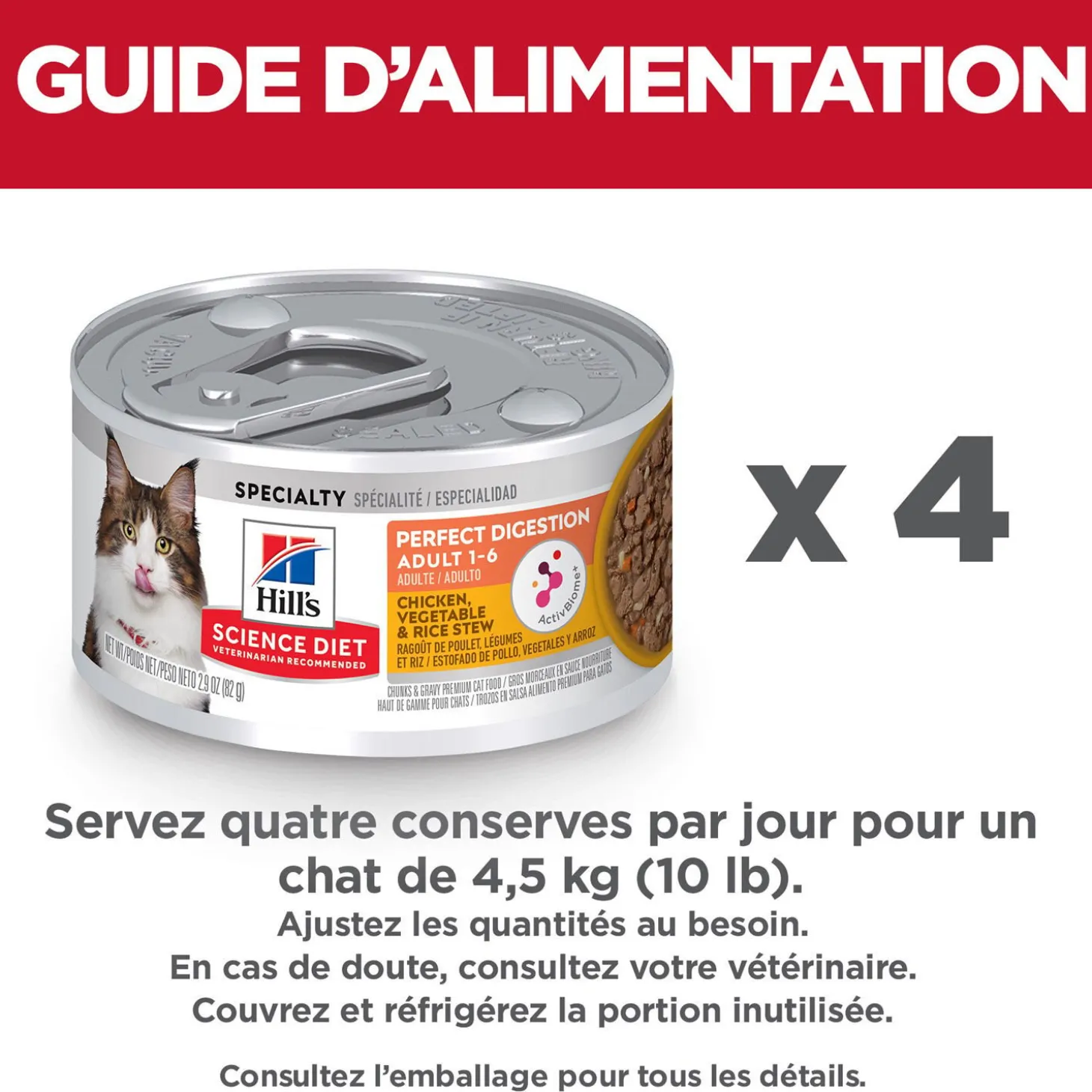 Chicken, Vegetable & Rice Stew Perfect Digestion formula for Adult Cats, 82 g