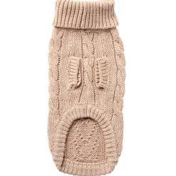 Chunky Cable Knit Turtleneck Chalet Sweater for Dogs