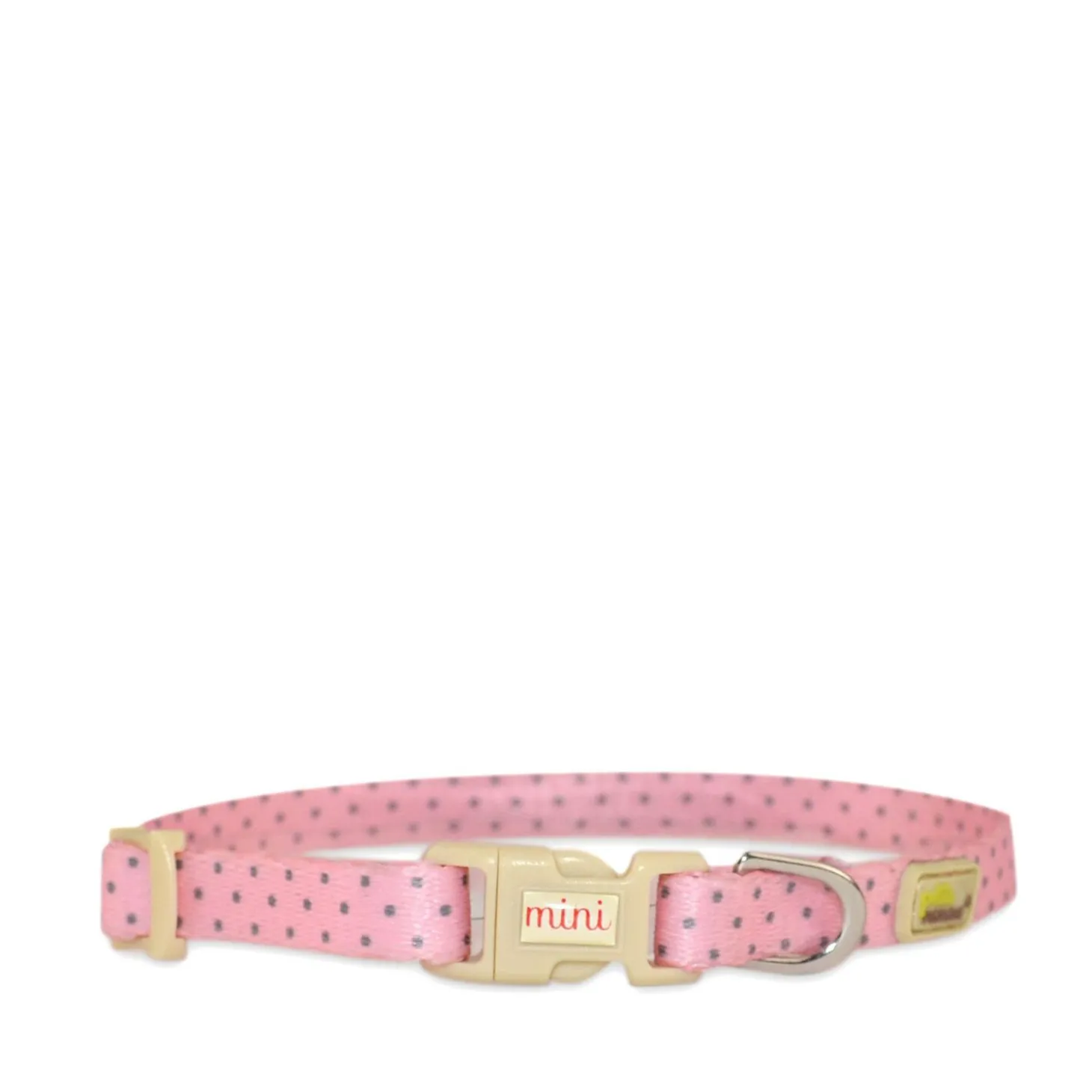 Collar for Tiny Dogs, pink dots
