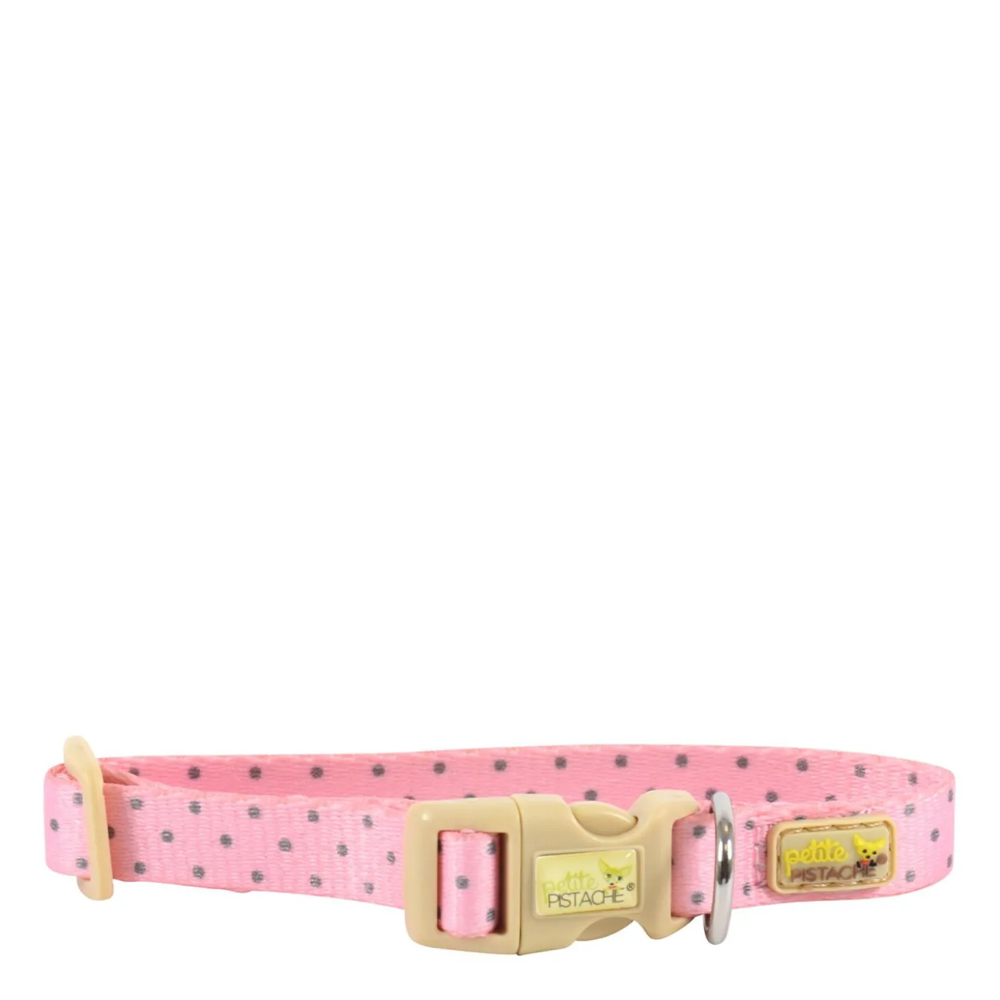 Collar for Tiny Dogs, pink dots