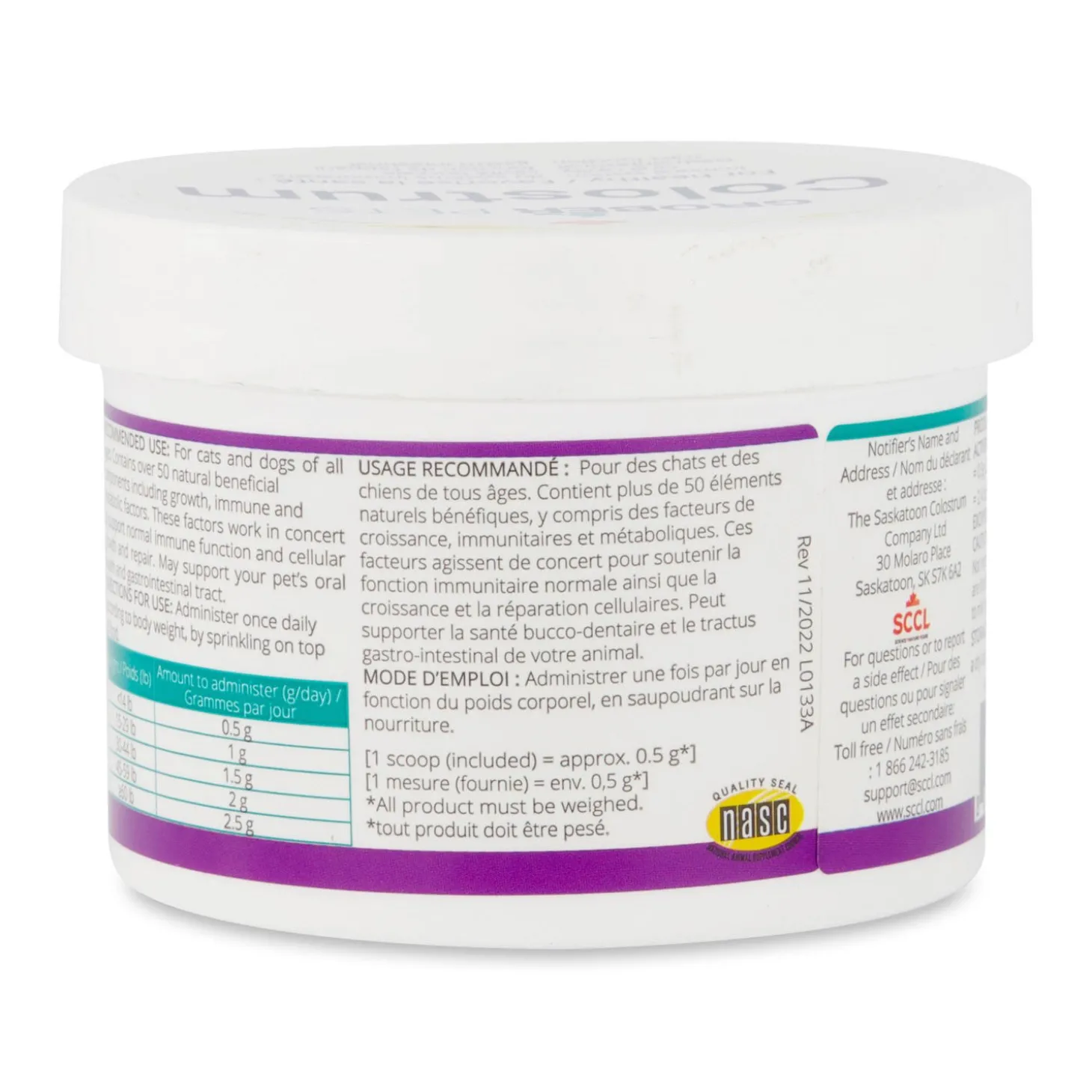 Colostrum All Natural Bovine Colostrum for Cats and Dogs