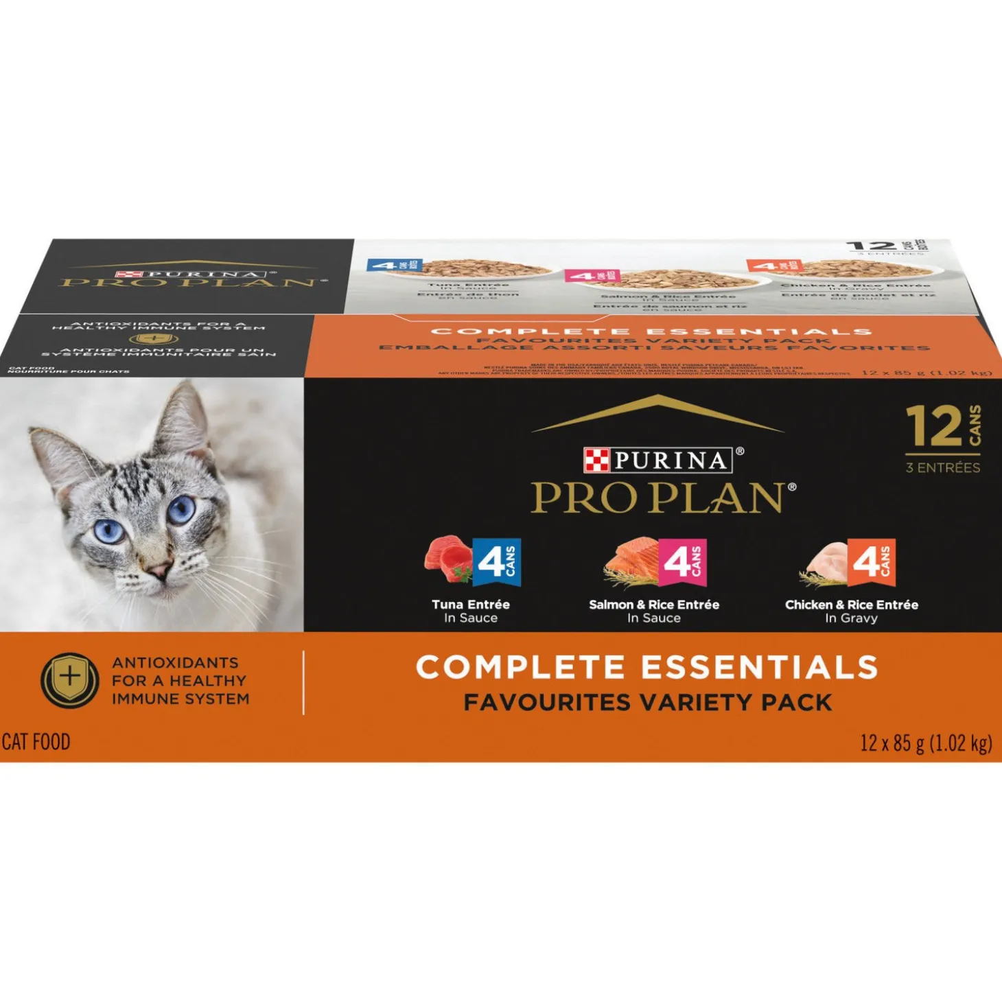 Complete Essentials Favourites Entrée Cat Food Variety Pack, 12 x 85 g