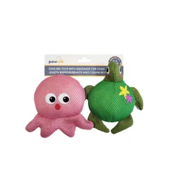 Cooling Toys with Squeaker for Dogs, Octopus and Turtle