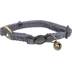 Corduroy Cat Collar, Grey