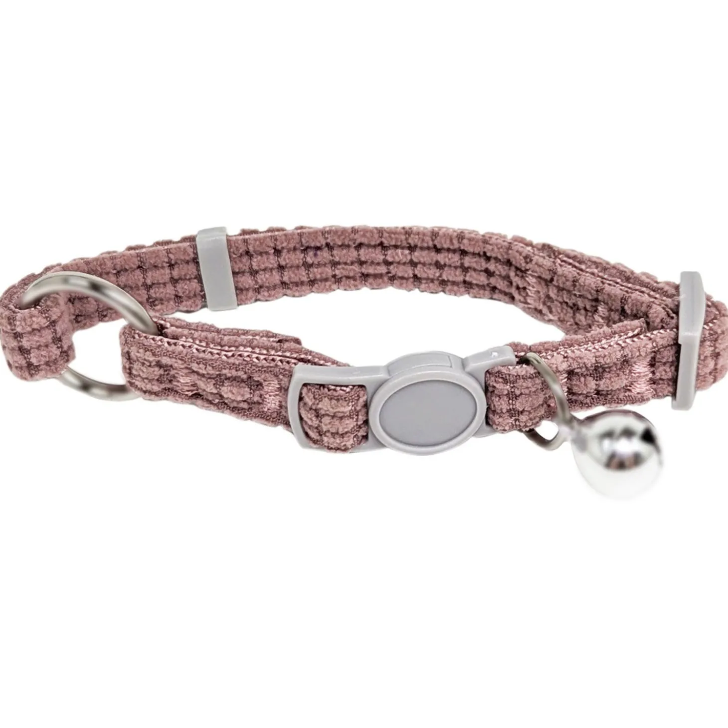 Corduroy Cat Collar, Pink