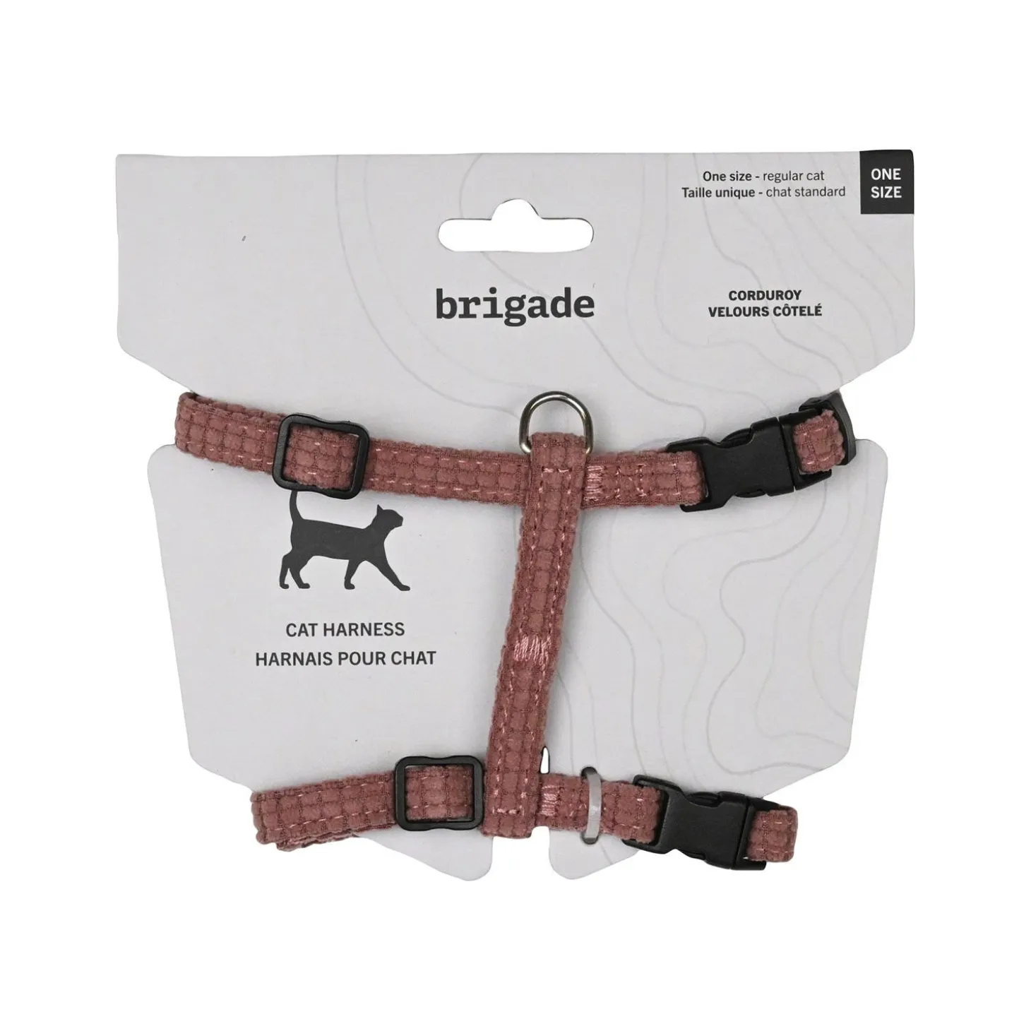 Corduroy Harness for Cats, Pink