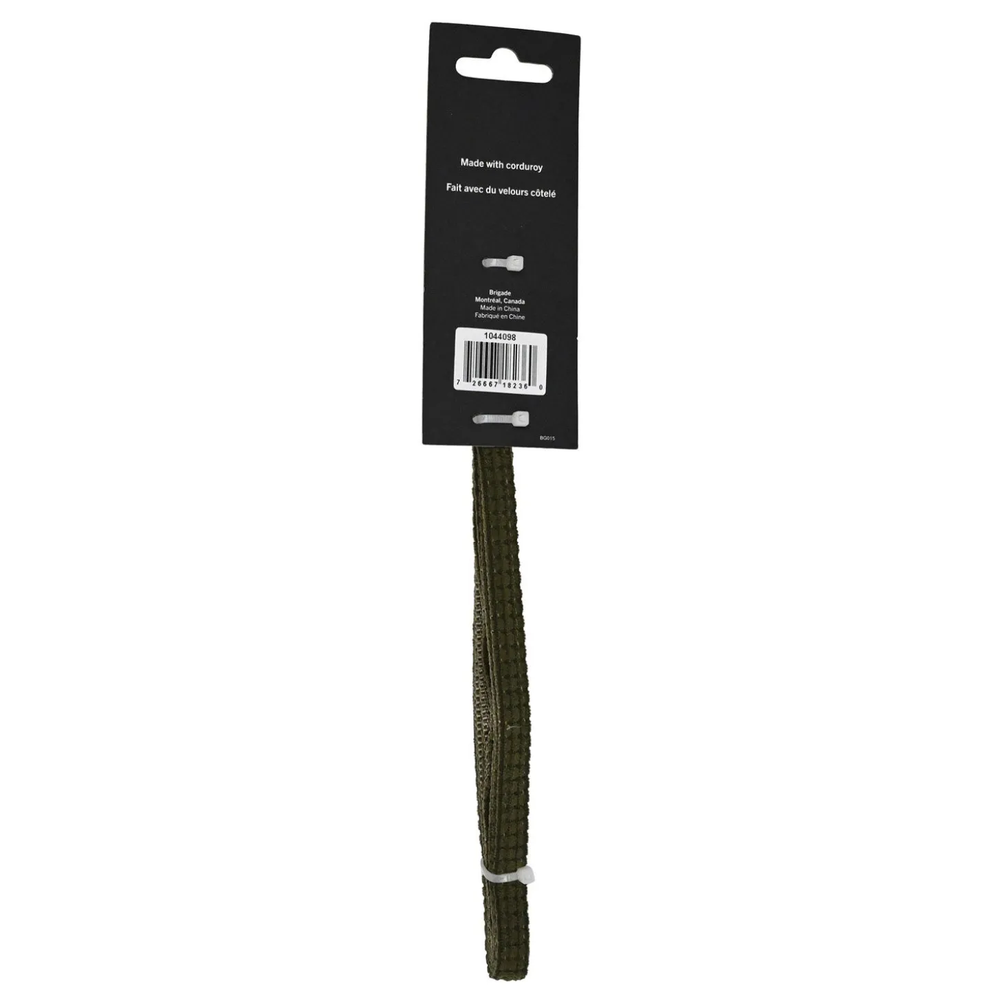 Corduroy Leash for Cats, Olive