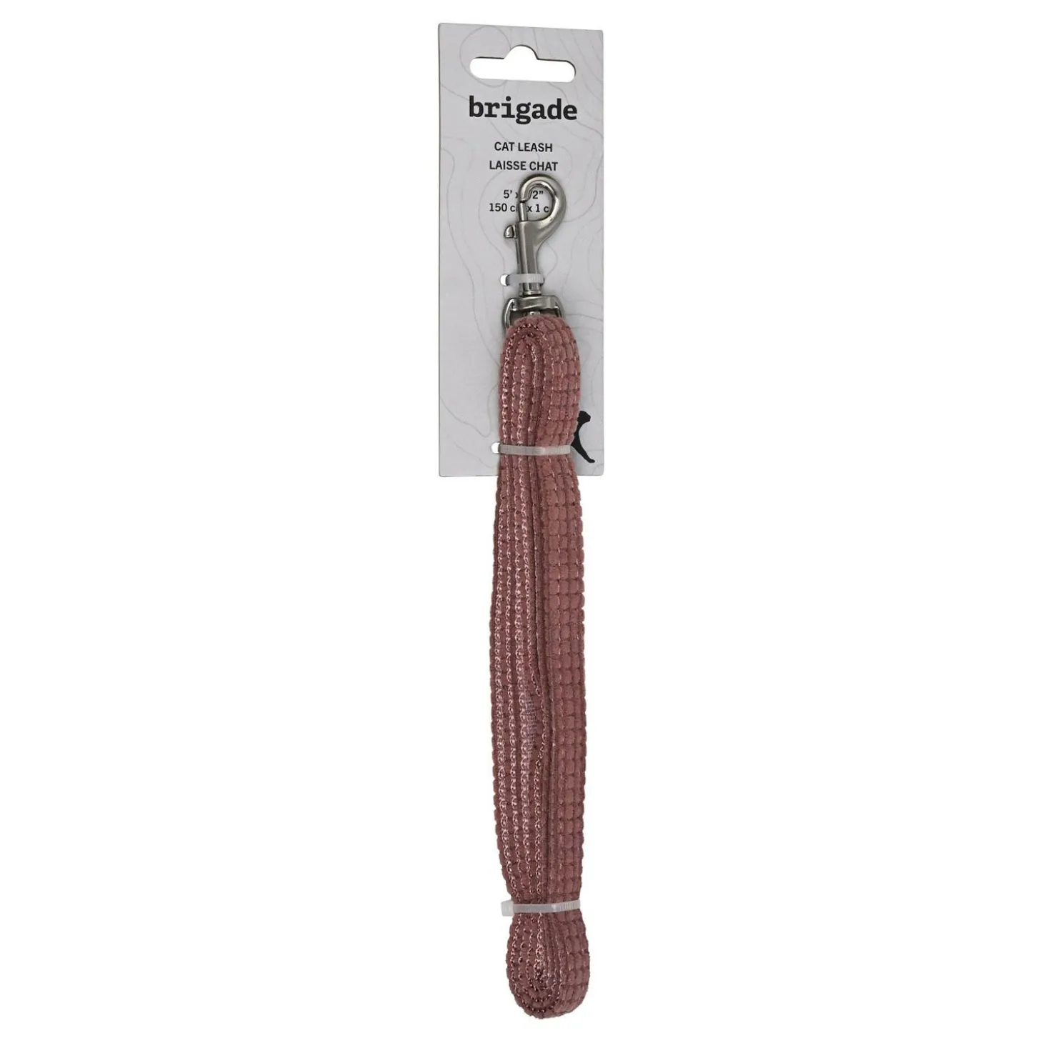 Corduroy Leash for Cats, Pink