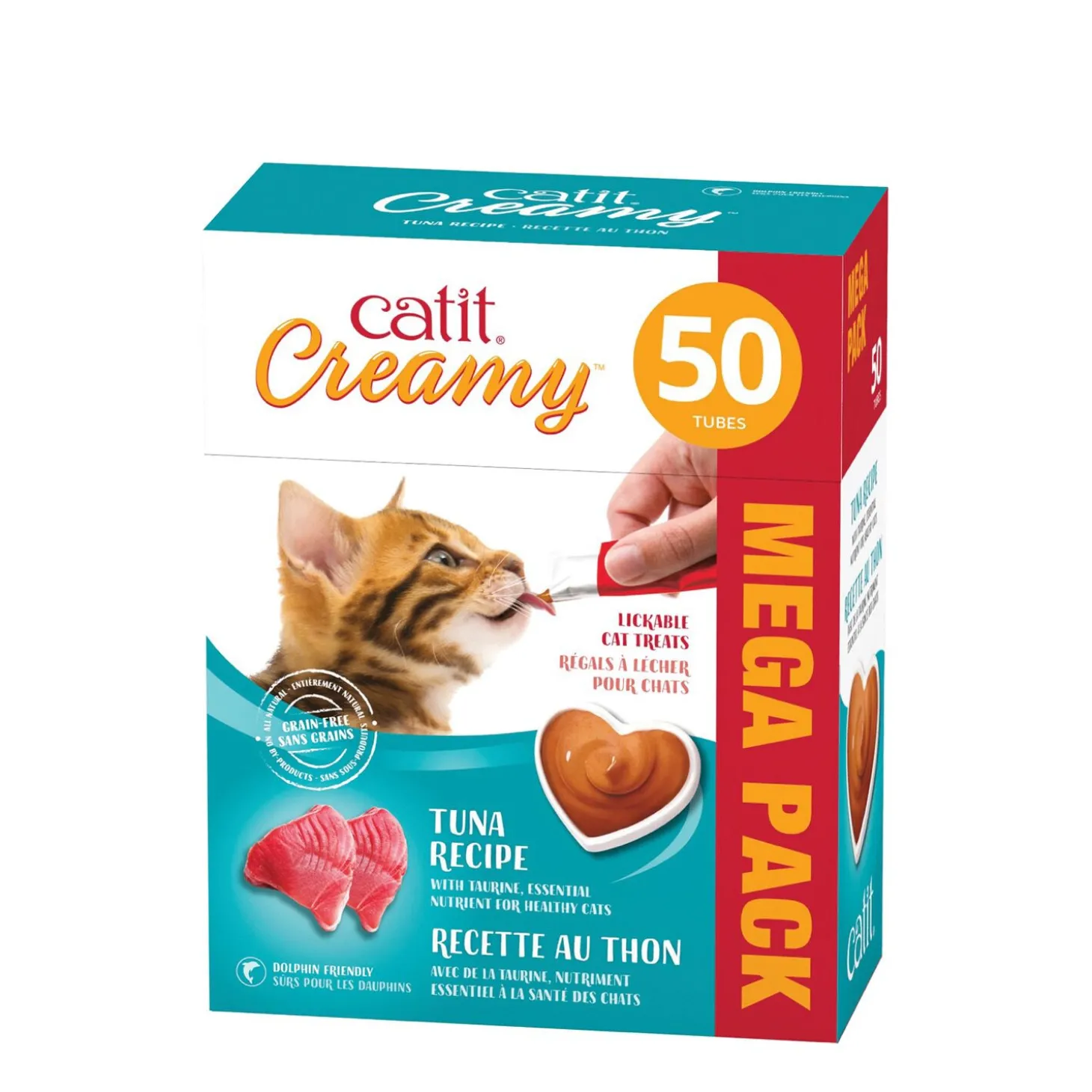 Creamy cat lickable treat, tuna, 50-pack