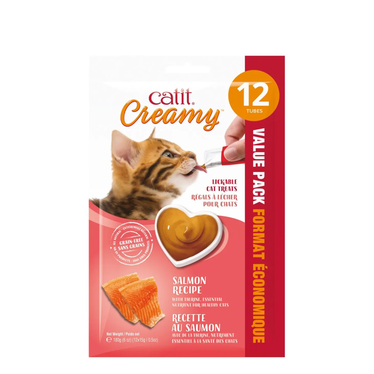 Creamy lickable treats, salmon