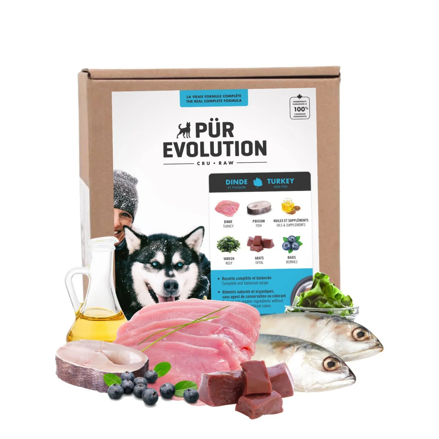 Dog Raw Food, Turkey and Fish