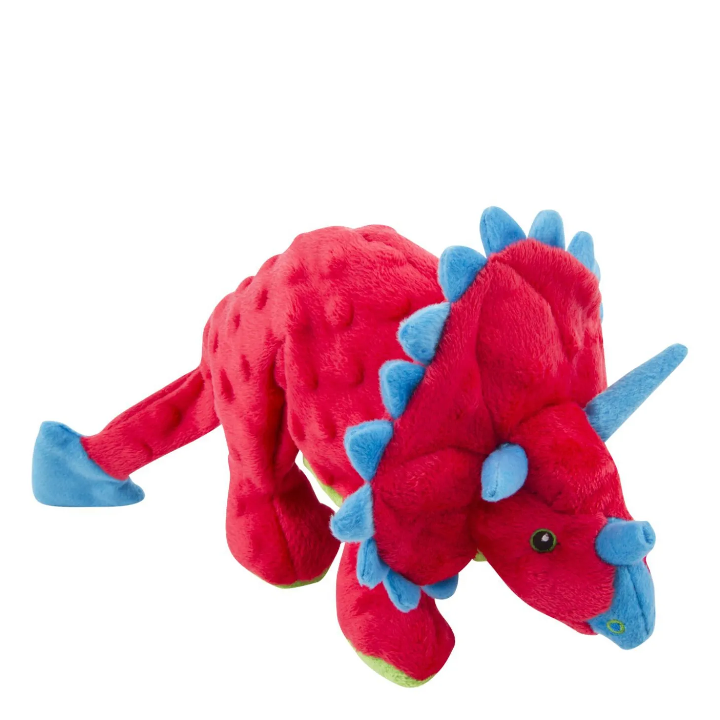 Dog Toy with Squeaker, Dinos Triceratops