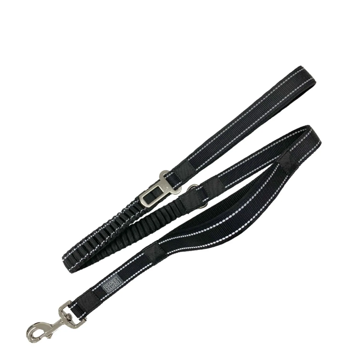 Double Handle Bungee Leash with Seat Belt Tether