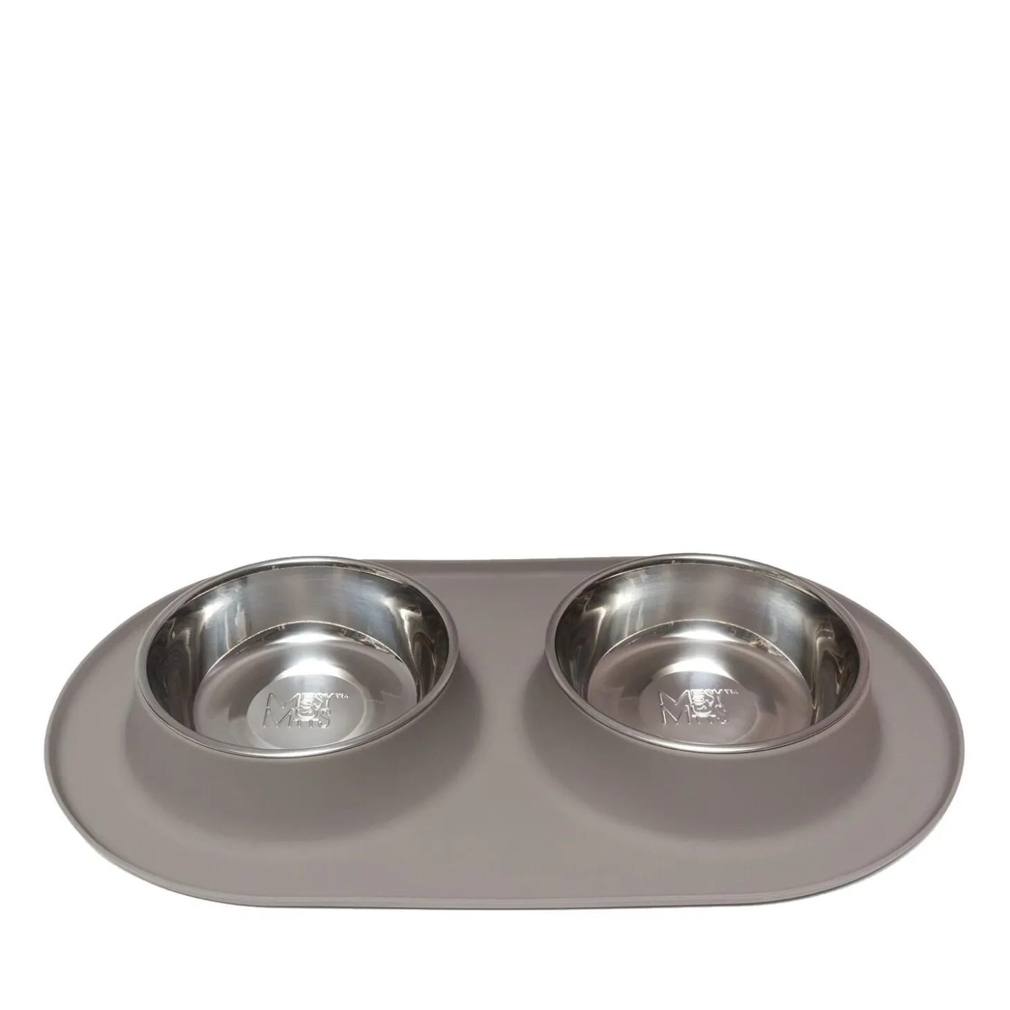 Double Stainless Steel Bowls with Silicone Feeder