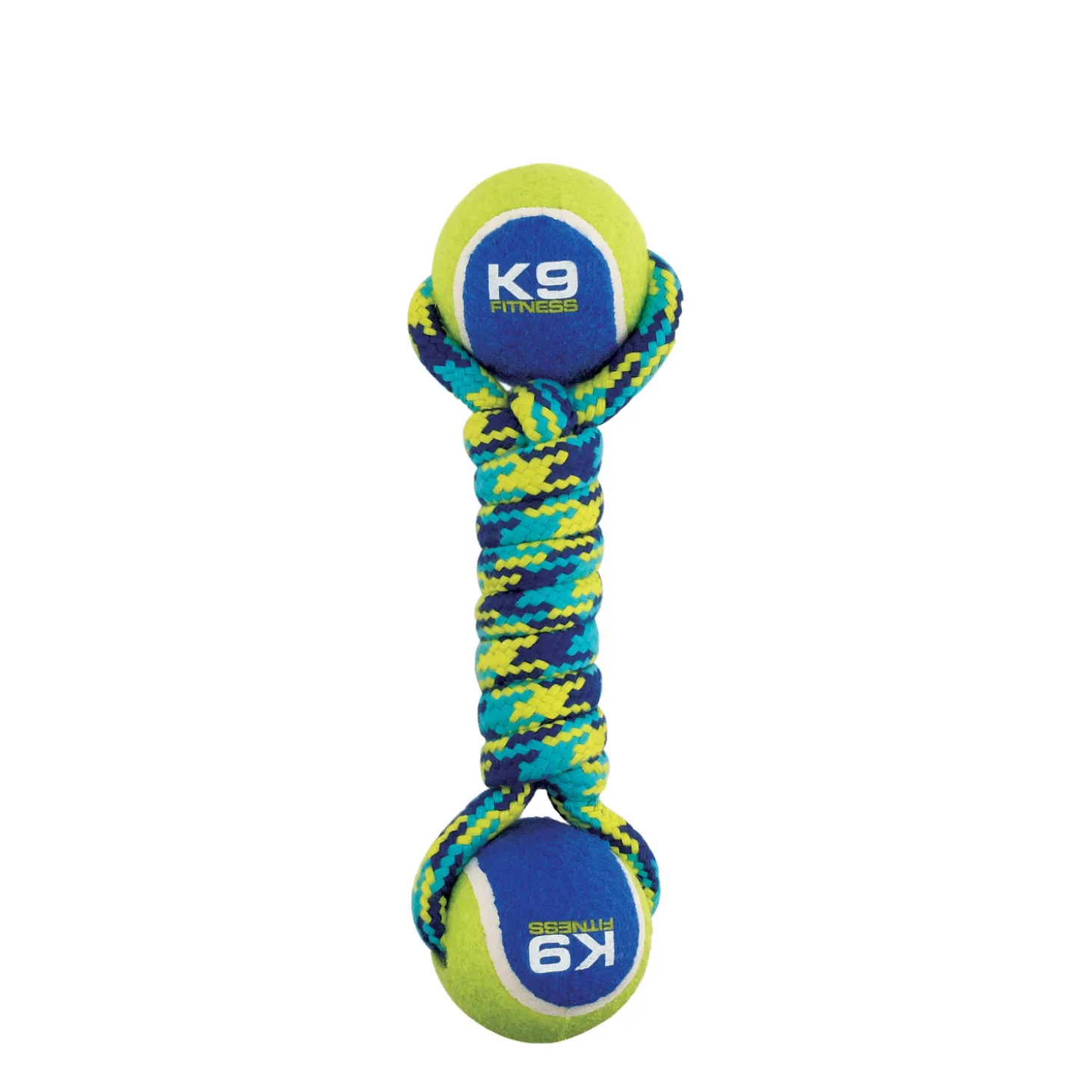 Double Tennis Ball Rope Dumbbell with Tennis Ball Dog Toy