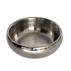 Double Wall Shiny Metal Bowl, L
