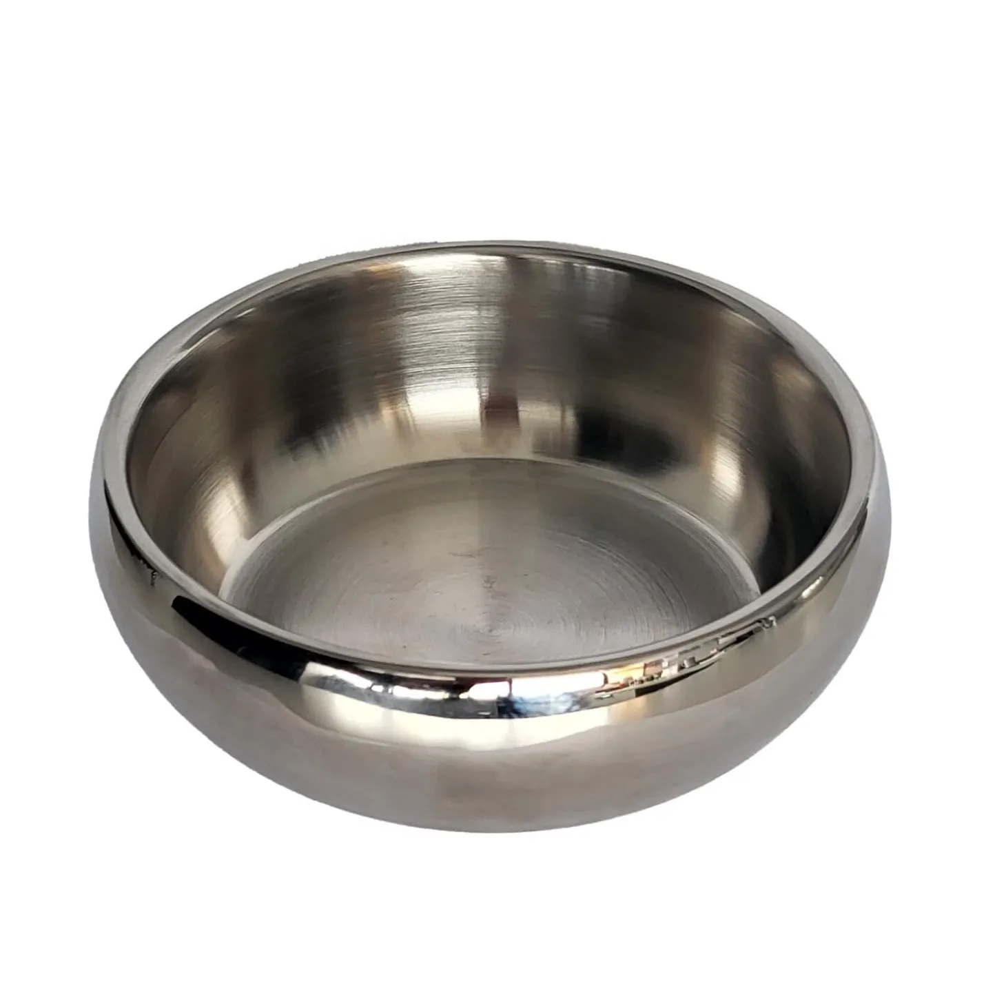 Double Wall Shiny Metal Bowl, L