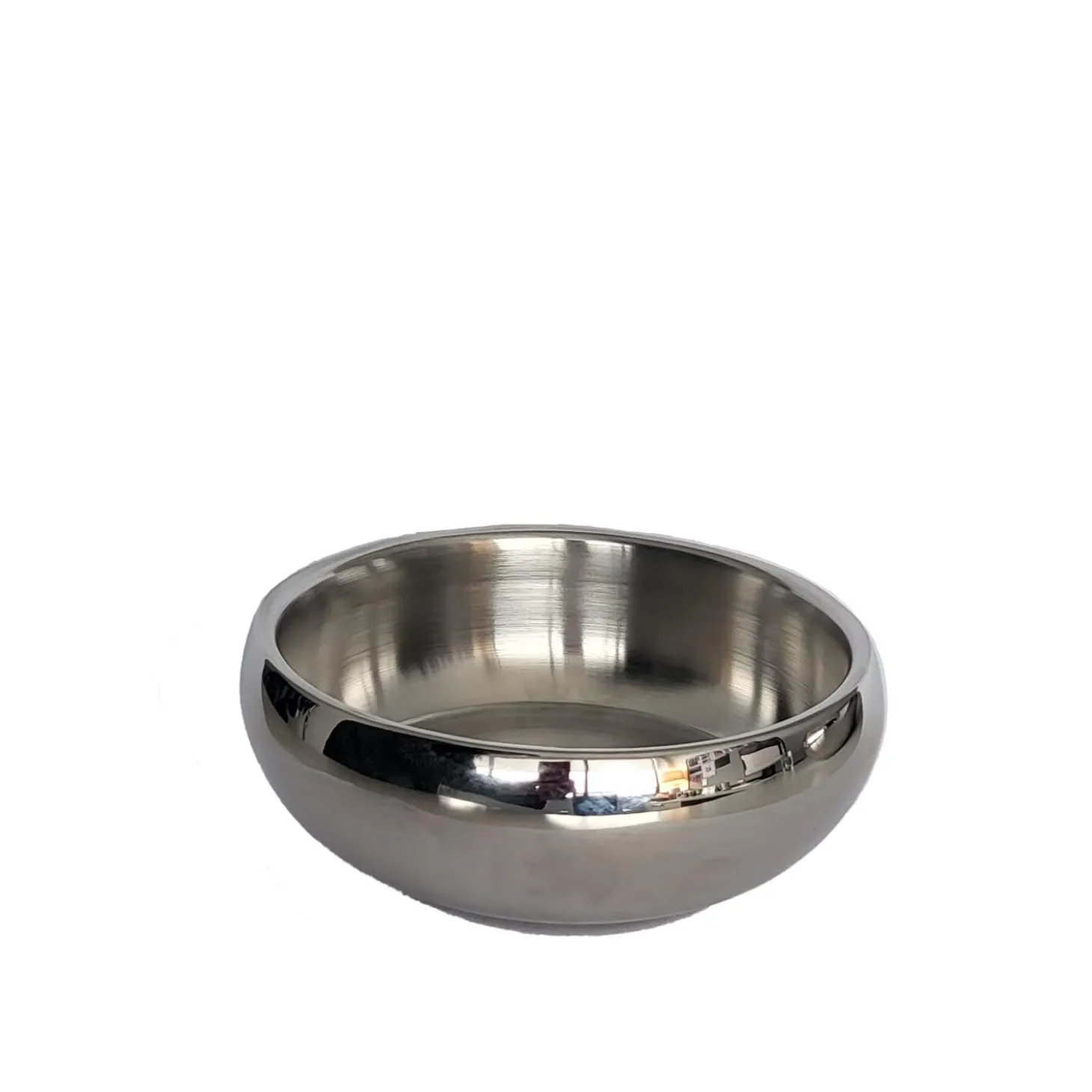 Double Wall Shiny Metal Bowl