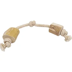Dumbell Made with Coffee Wood and Natural Cotton