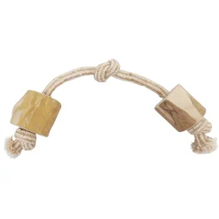 Dumbell Made with Coffee Wood and Natural Cotton