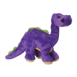 Durable purple brontosaurus dog toy with Patented "Chew Guard" technology