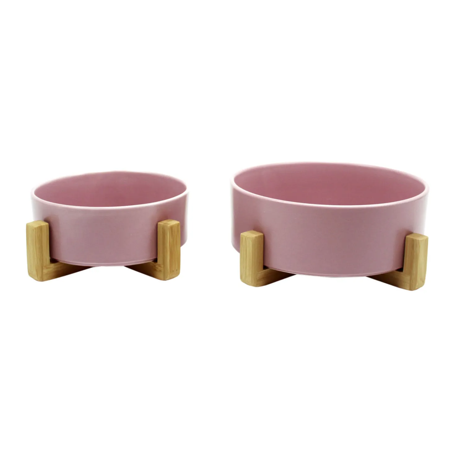 Elevated Bamboo Bowl, Pink