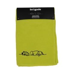 Embroidered Microfiber Towel, Lime