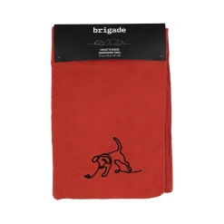 Embroidered Microfiber Towel, Red