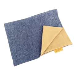 Faux Leather Cloud Pillow Cover, Navy