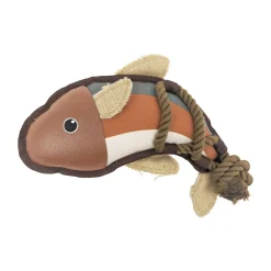 Faux Leather Fish Dog Toy