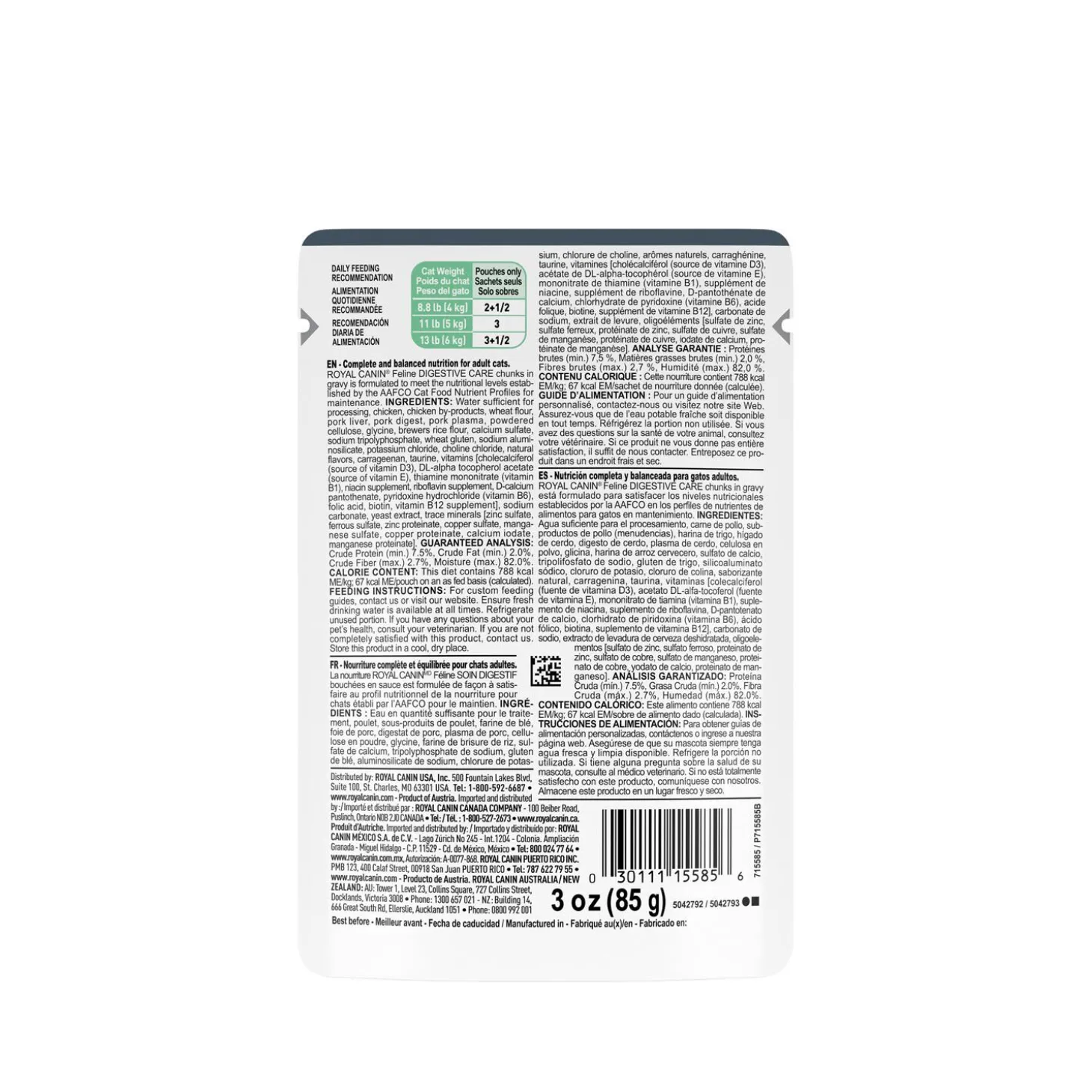Feline Care Nutrition™ Digestive Care Chunks in Gravy Pouch Cat Food