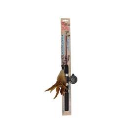 Fishing rod cat teaser wand