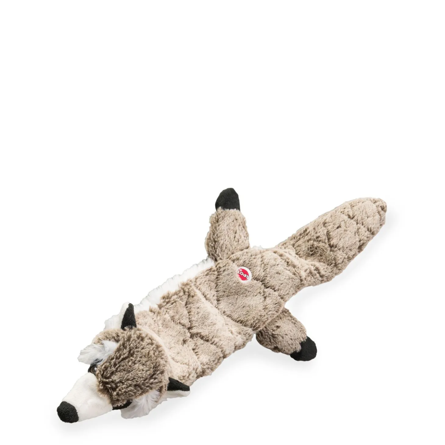 Flat plush raccoon