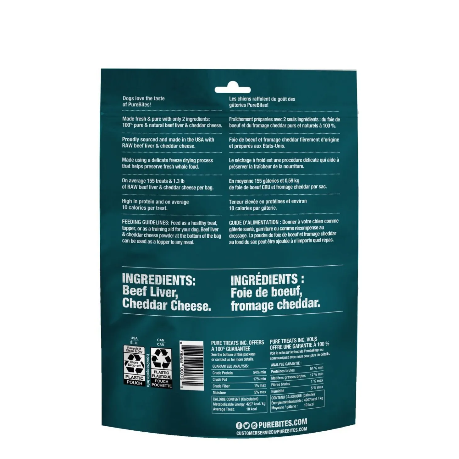 Freeze Dried Beef and Cheese Dog Treats, 250 g