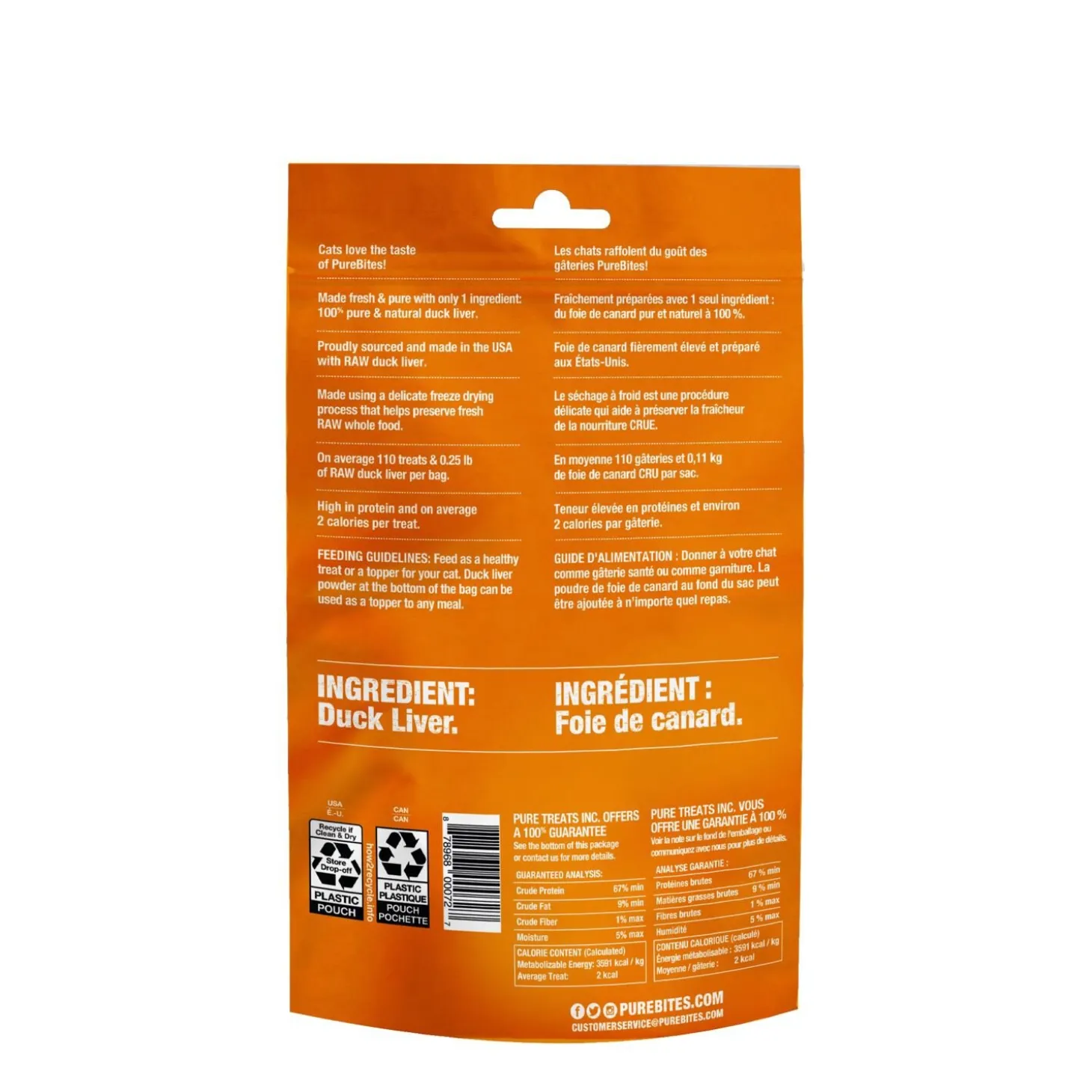 Freeze Dried Duck Liver Cat Treats, 30 g