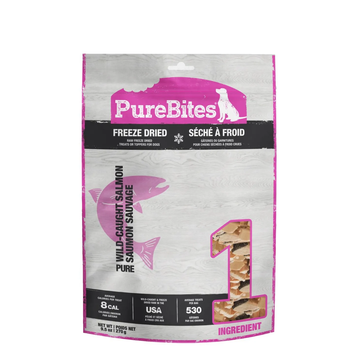 Freeze Dried Salmon Dog Treats, 9.5oz