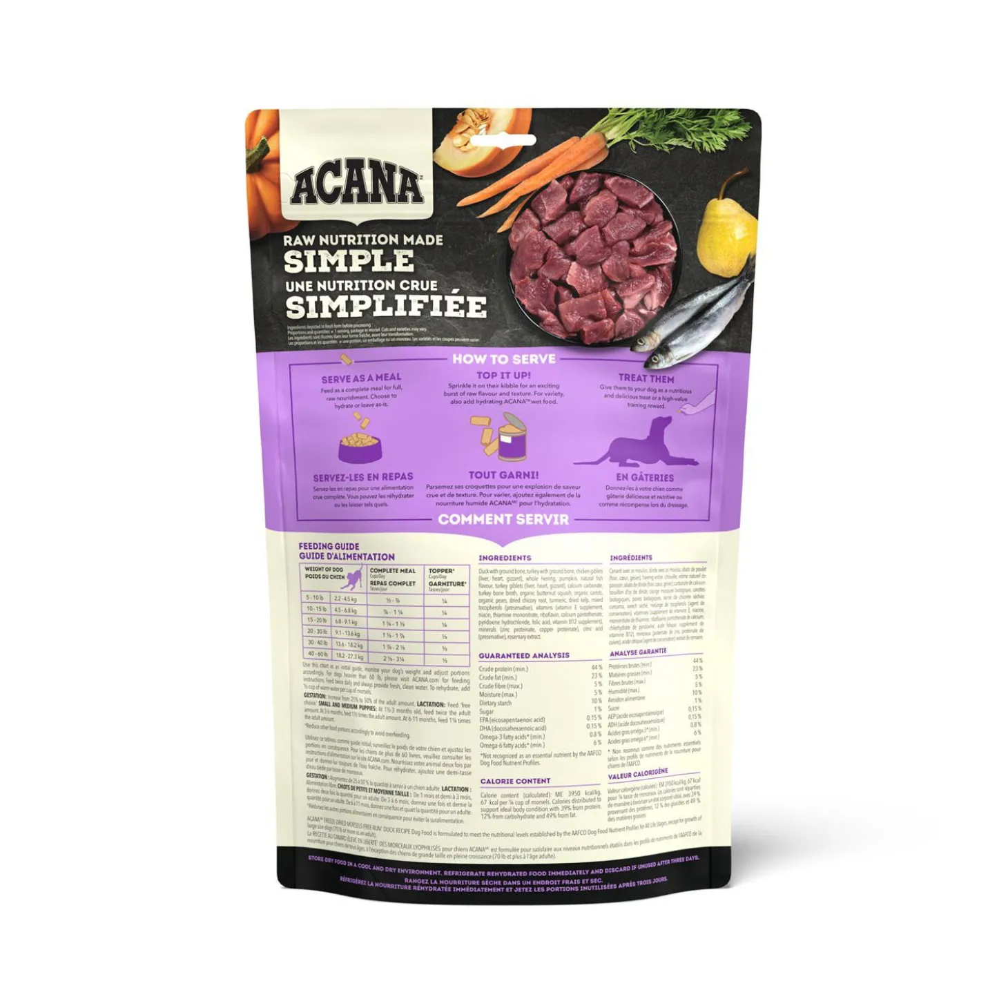 Freeze-Dried Morsels Duck Recipe for Dogs, 227 g