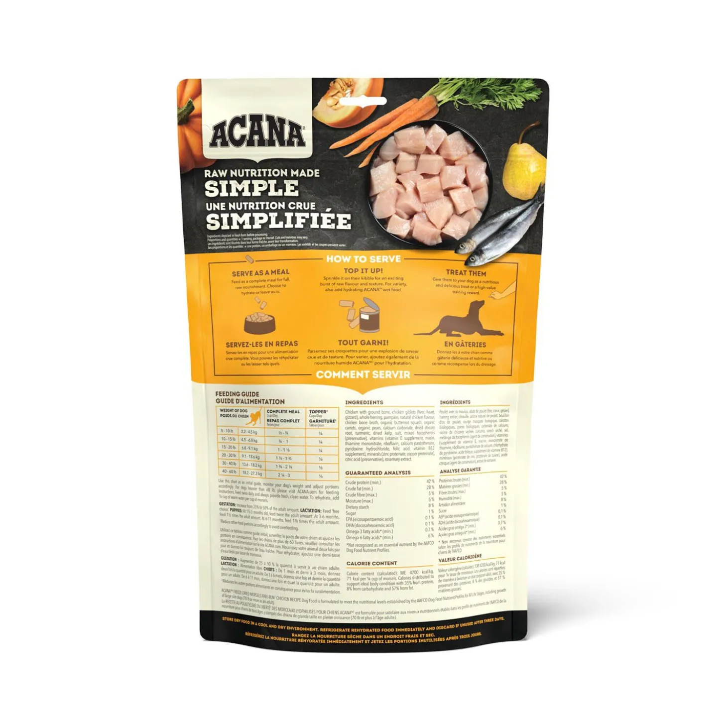 Freeze-Dried Morsels Free Run Chicken Recipe for Dogs, 227 g