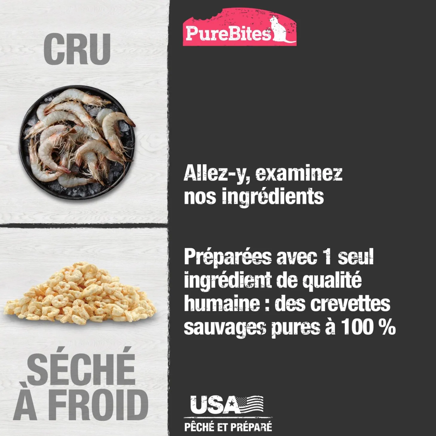 Freeze-dried shrimp treats