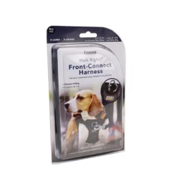 Front-connect padded dog harness