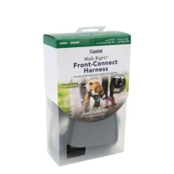 Front-connect padded dog harness