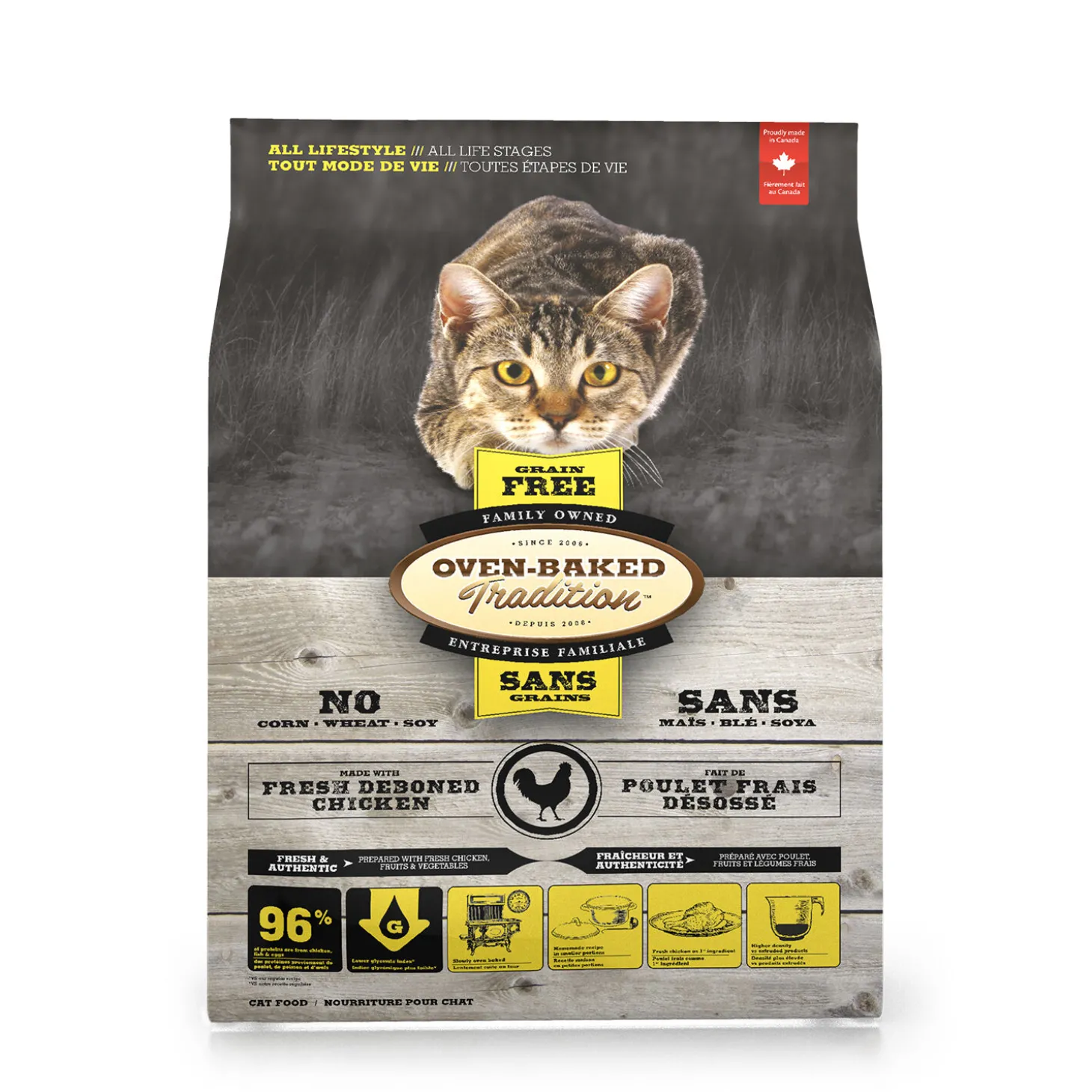Grain free chicken dry food for adult cats