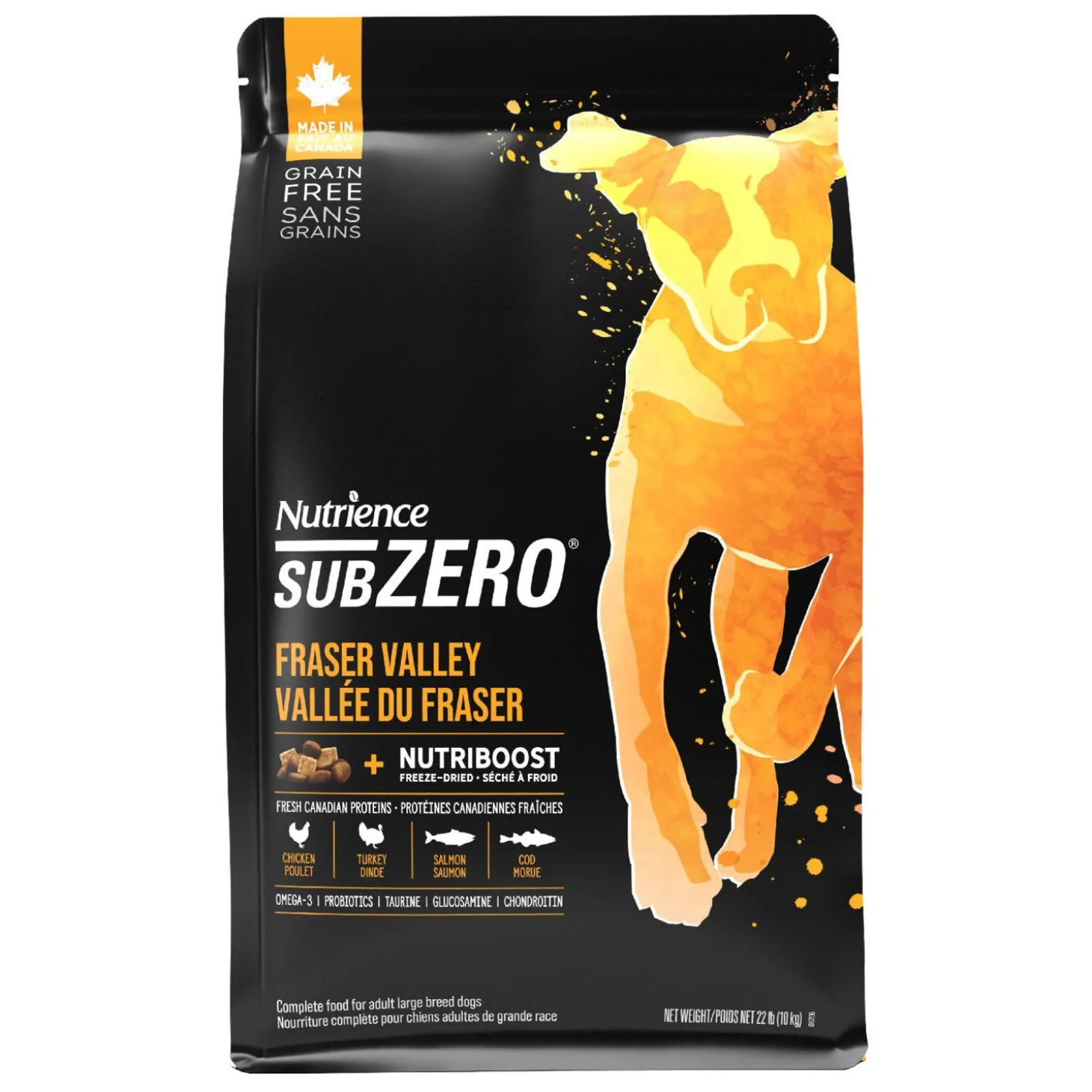 Grain free chicken, turkey and wild-caught fish food for adult dogs, Fraser valley formula
