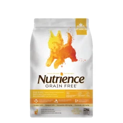 Grain free dry food for small breed dogs, turkey, chicken and herring