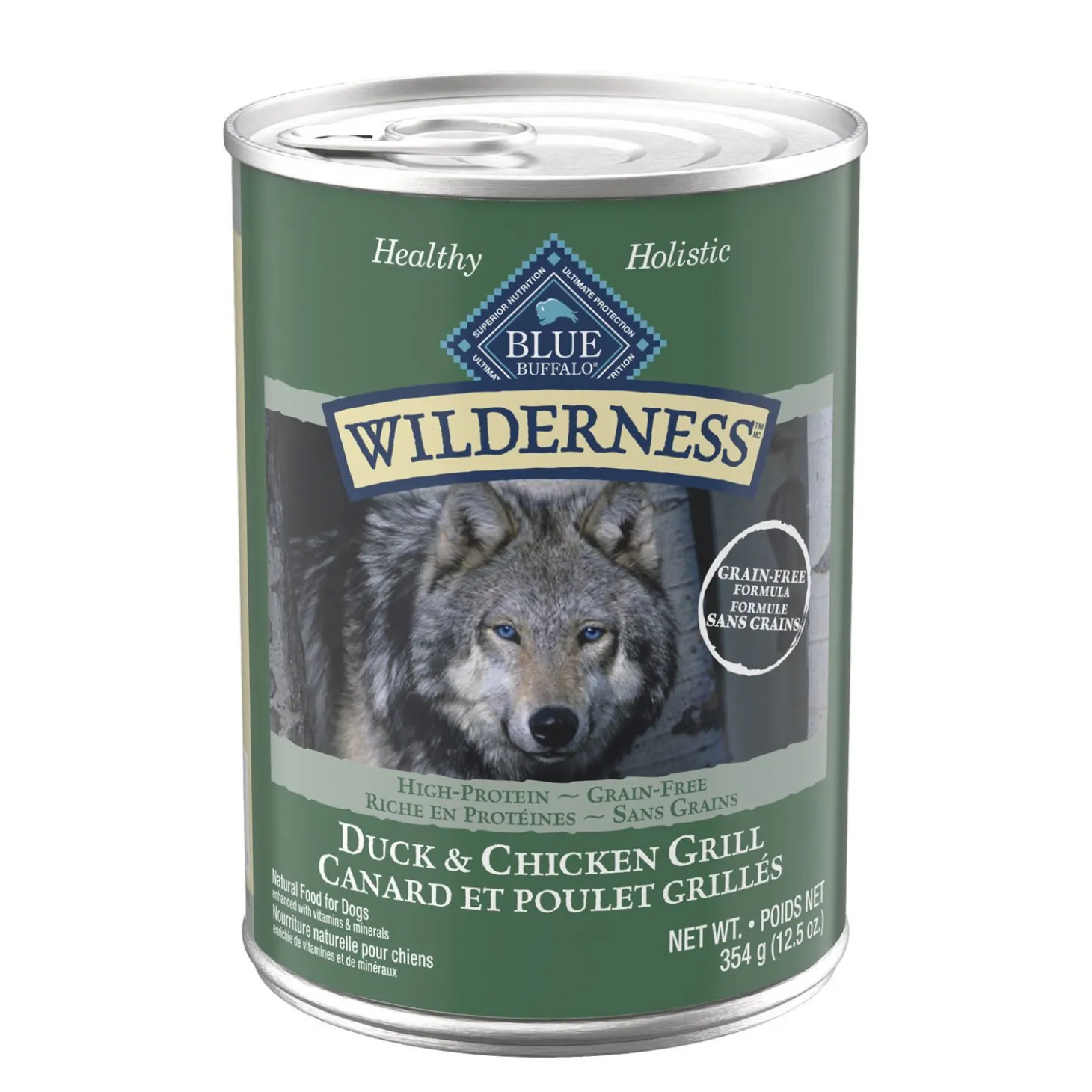 Grain free duck and chicken grill wet food for dog