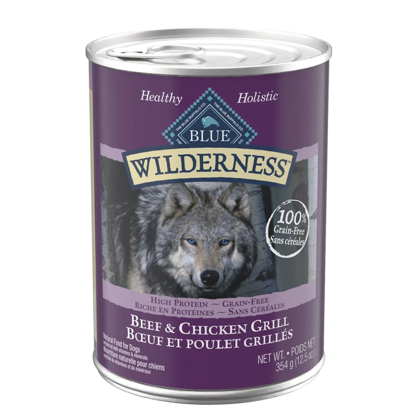 Grain-free beef and chicken grill wet food for dog